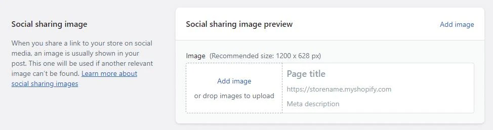 设置Social sharing image（社交分享图片）