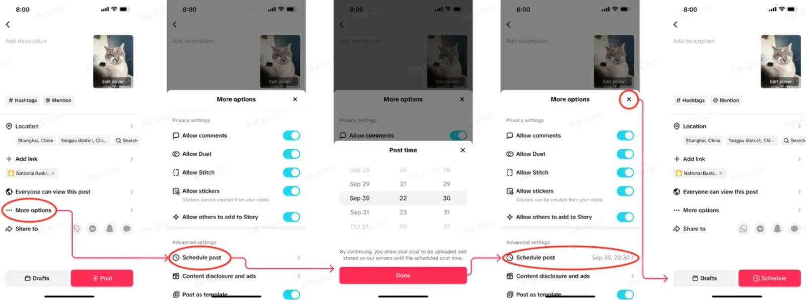 TikTok 怎么管理定时视频?