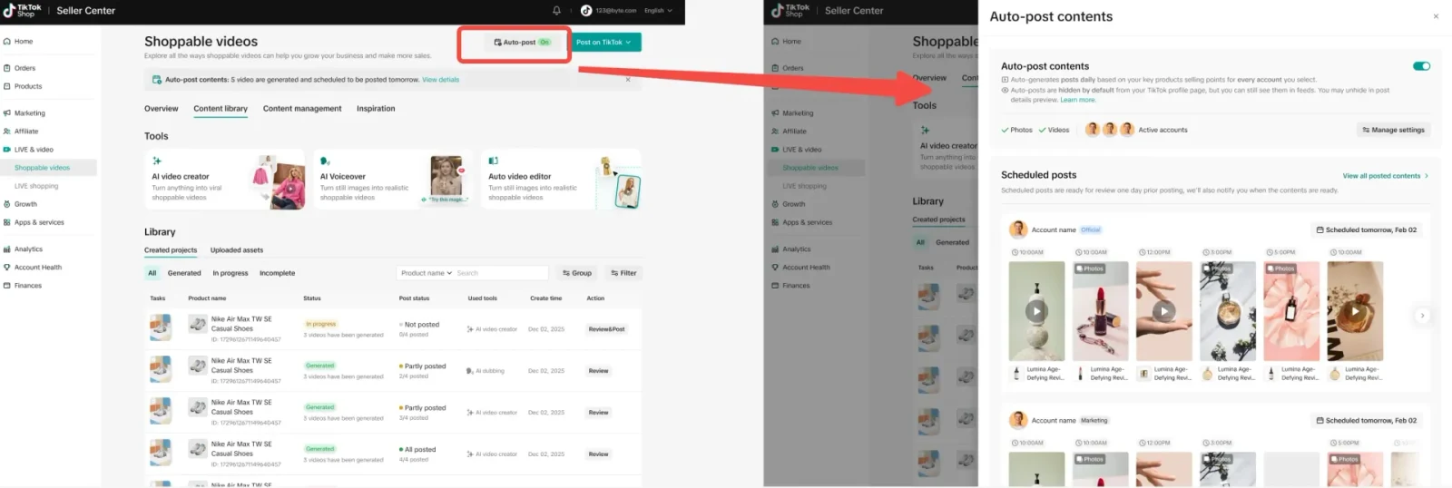TikTok Shop短视频&图文 AIGC 自动发布功能介绍